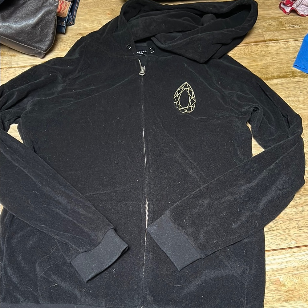 Diamond Supply Co. Black Hoodie with Gold Logo